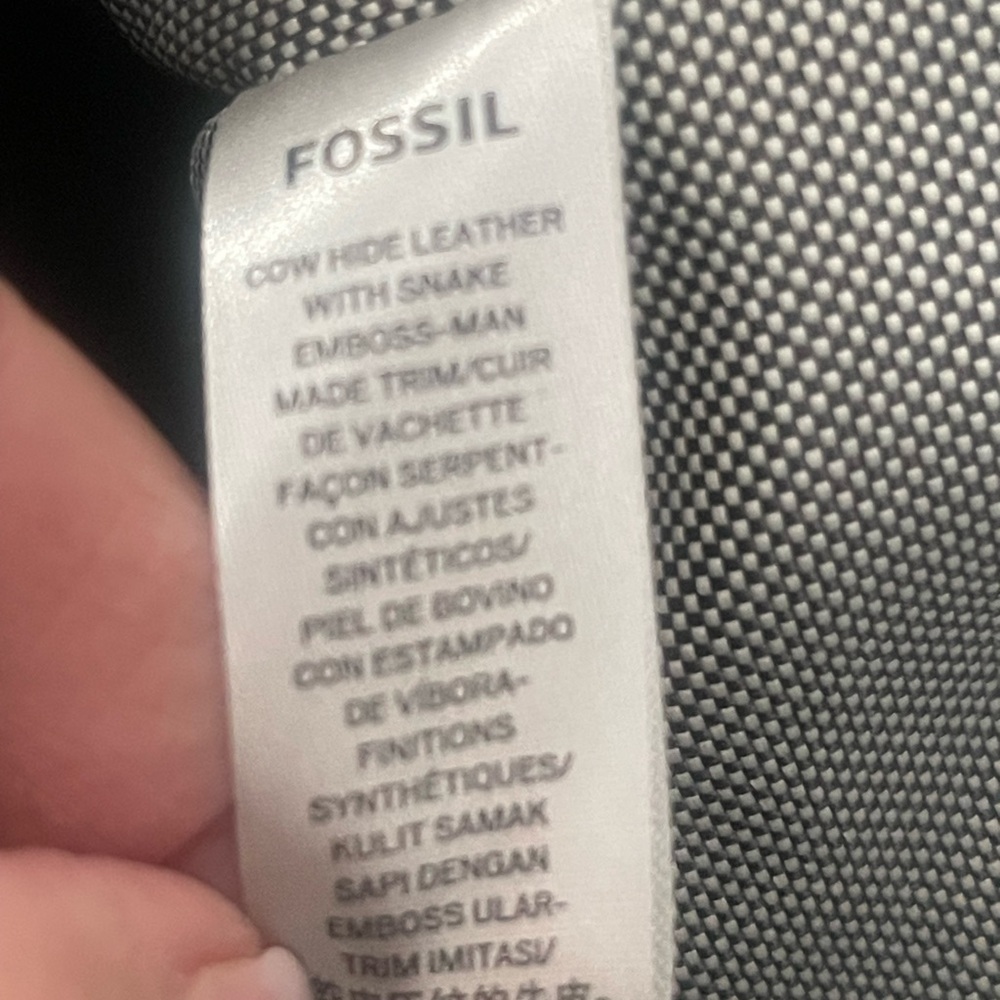 Fossil Black and Gold Patterned Backpack - Picture 12 of 13